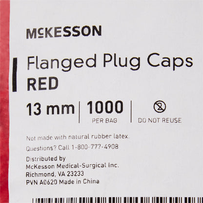 CAP, VAC TUBE RED 13MM (1000/BG 20BG/CS)