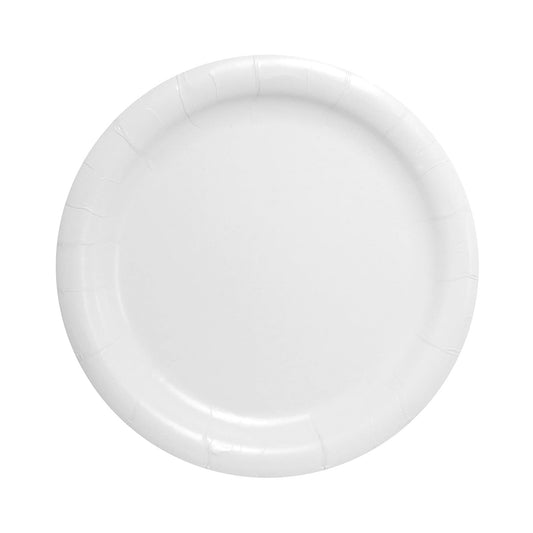 PLATE, PAPER HEAVY WEIGHT WHITE 9" (500/CS)