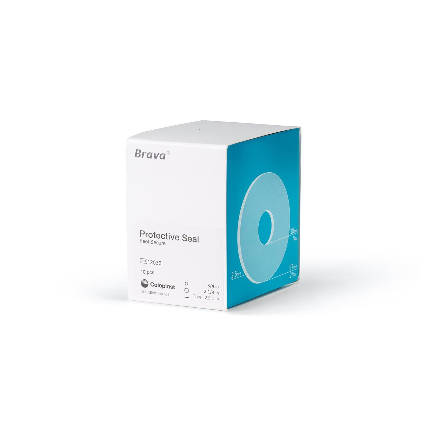 SEAL, F/OSTOMY POUCH BRAVA THIN 3/4"X2 1/4" (10/BX)