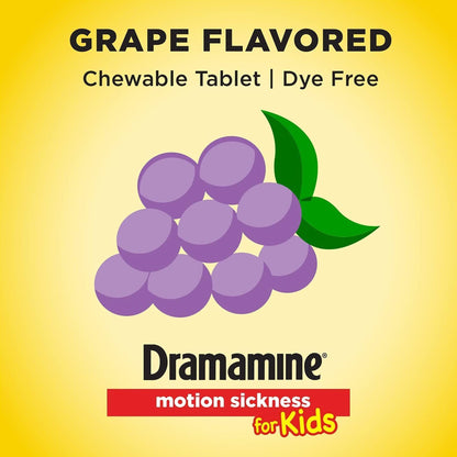 DRAMAMINE, TAB CHEW F/KIDS GRAPE (8/BX)