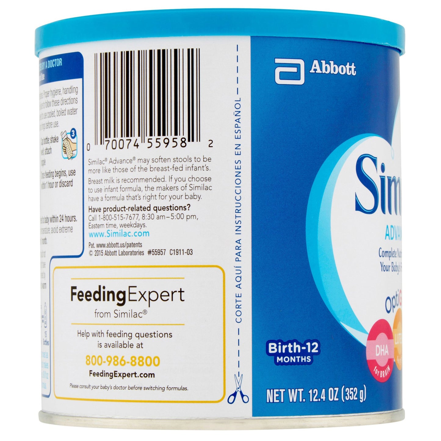 SIMILAC, LF ADVNC PDR 12.4OZ (6/CS) EC