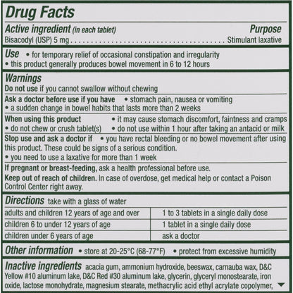 DULCOLAX, TAB 5MG (25/BT)