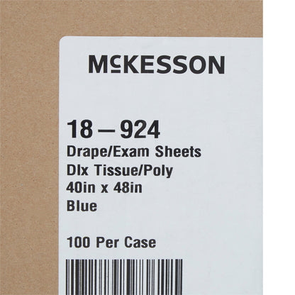 SHEET, DRAPE TISSUE/POLY BLU 40X48 (100/CS)