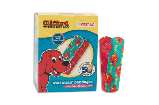 BANDAGE, CLIFFORD DOG STAT STR(100/BX 12BX/CS) DERSCI