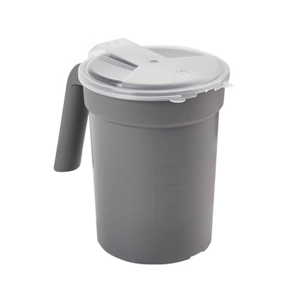 PITCHER, BEDSIDE W/LID GRAPHITE 32OZ (100/CS)