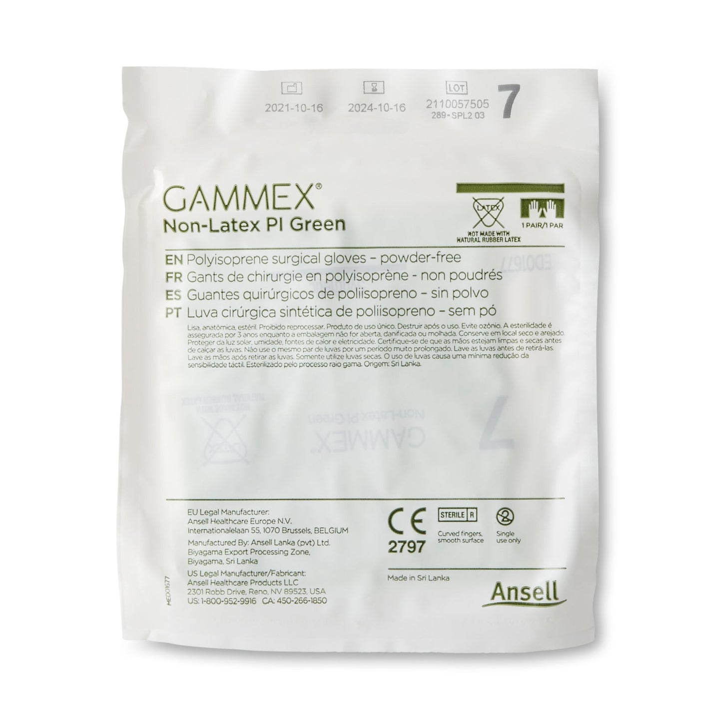 GLOVE, SURG PLYISO 7.0 STR2 SMTH CHEMO (50PR/BX 4BX/CS)