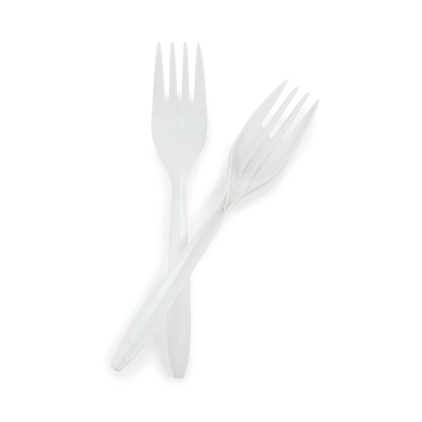 FORK, PLASTIC MED WGHT WHT 5 3/4" (1000/CS)