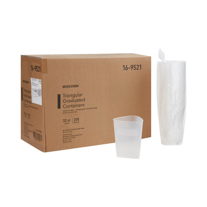 CONTAINER, SPECIMEN TRIANGULARGRAD 32OZ/1000CC (200/CS)