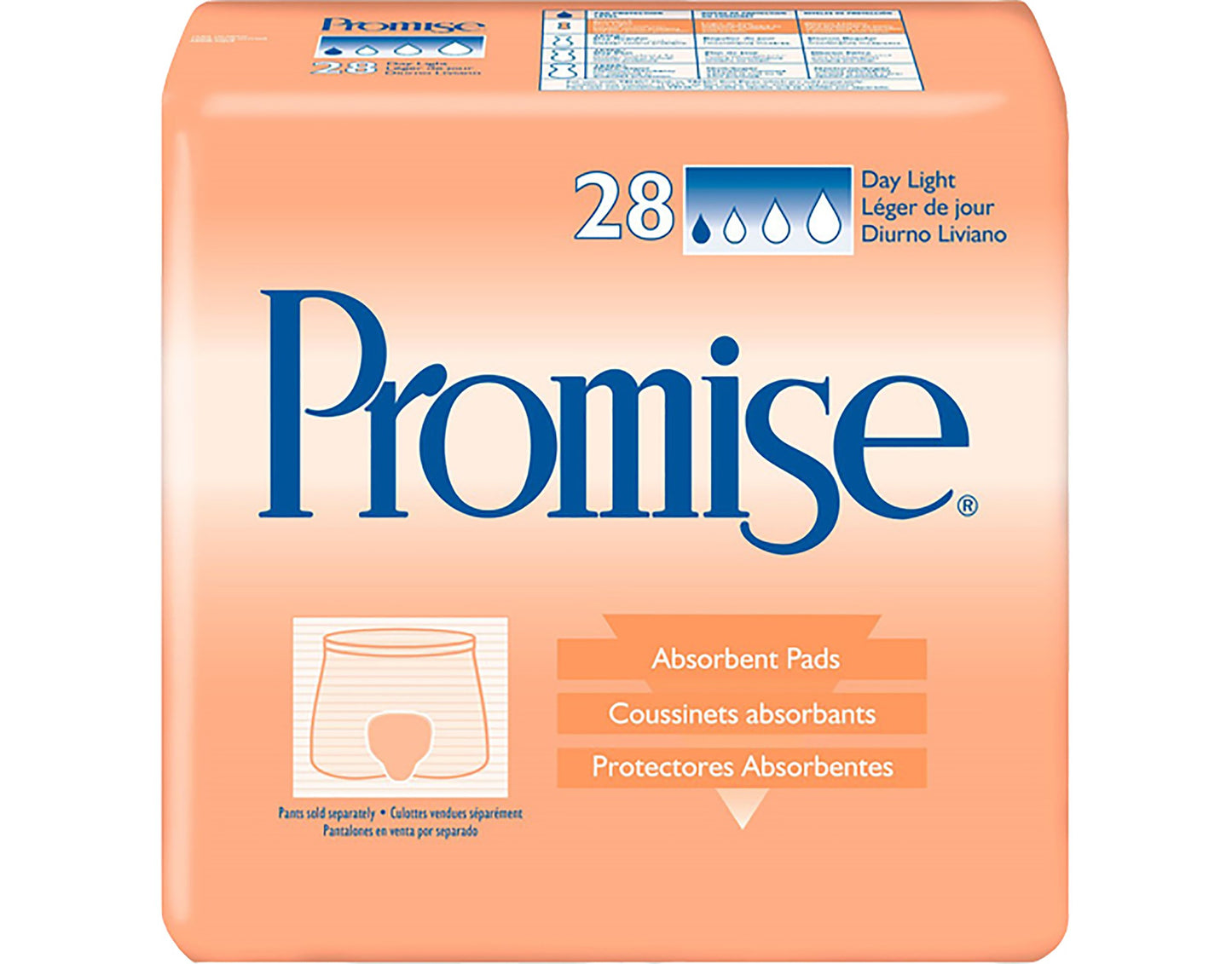 PAD, INCONT TENA PROMISE DAY LIGHT (28/BG 3BG/CS)