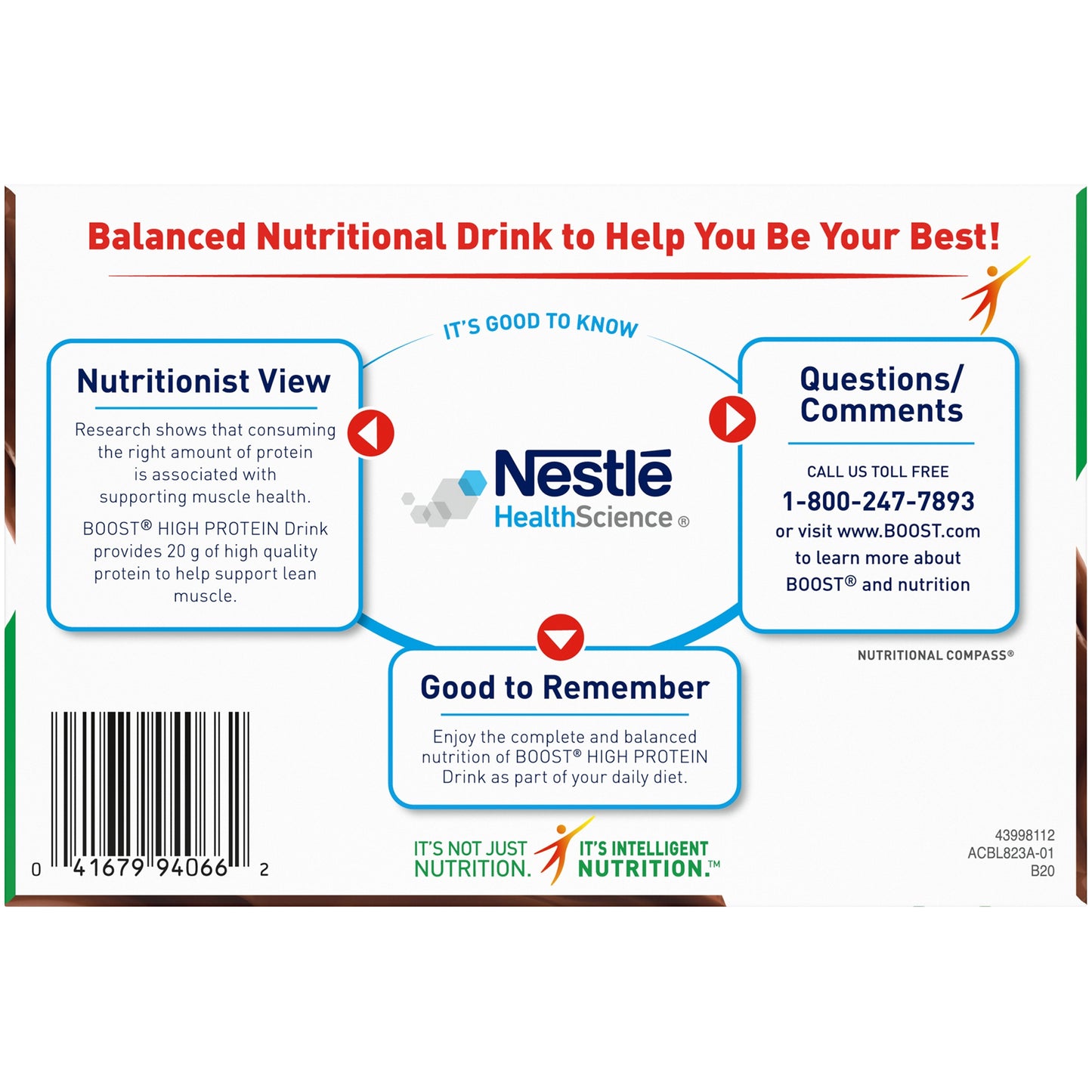 BOOST, HIGH PROTEIN CHOCOLATE 8OZ (6/PK 4PK/CS)