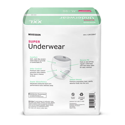 UNDERWEAR, SUPER 2XLG 68-80 (12/BG 4BG/CS)