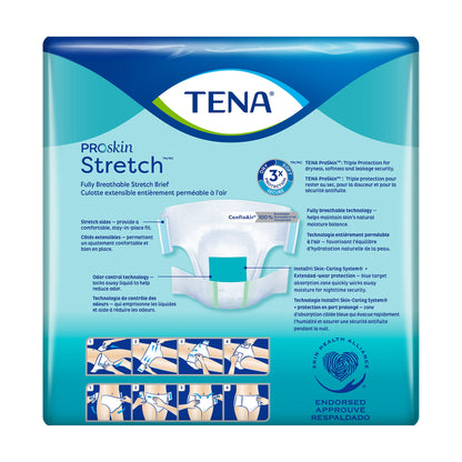 BRIEF, TENA SUPER STRCH LG/XLG(28/BG 2BG/CS) SCAPER
