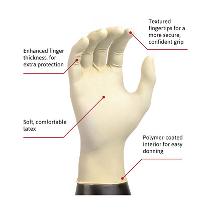 GLOVE, EXAM LTX MED N/S (100/BX 10BX/CS)