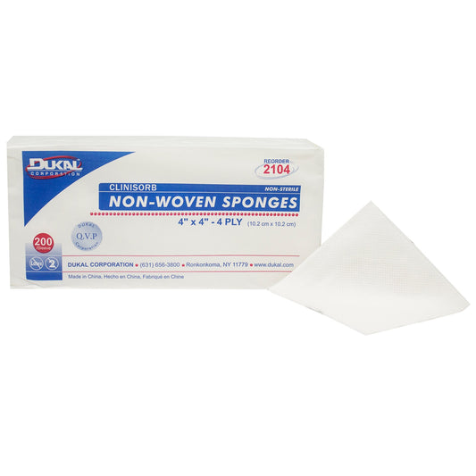 SPONGE, GAUZE N/WVN 4"X4" (200/BG)