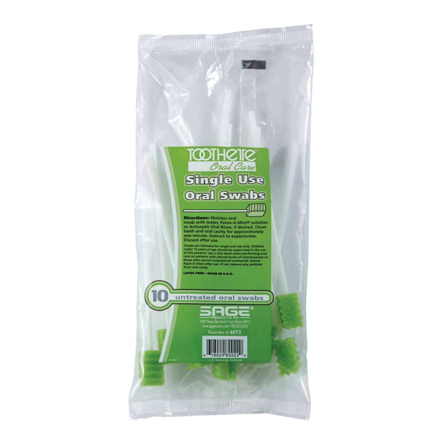 SWAB, ORAL UNTREATED (10/BG,100BG/CS)