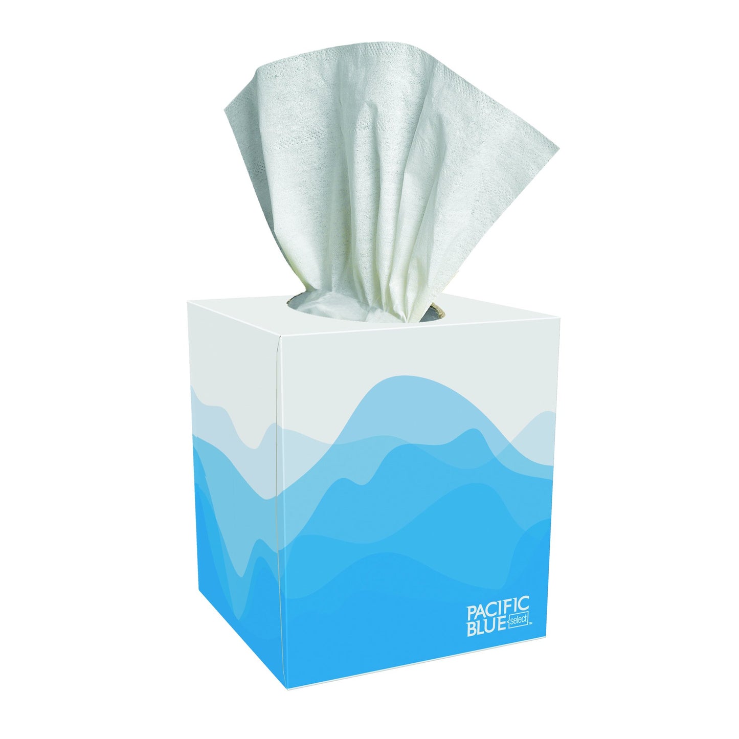TISSUE, FACIAL CU 2PLY WHT (100/BX 36BX/CS)