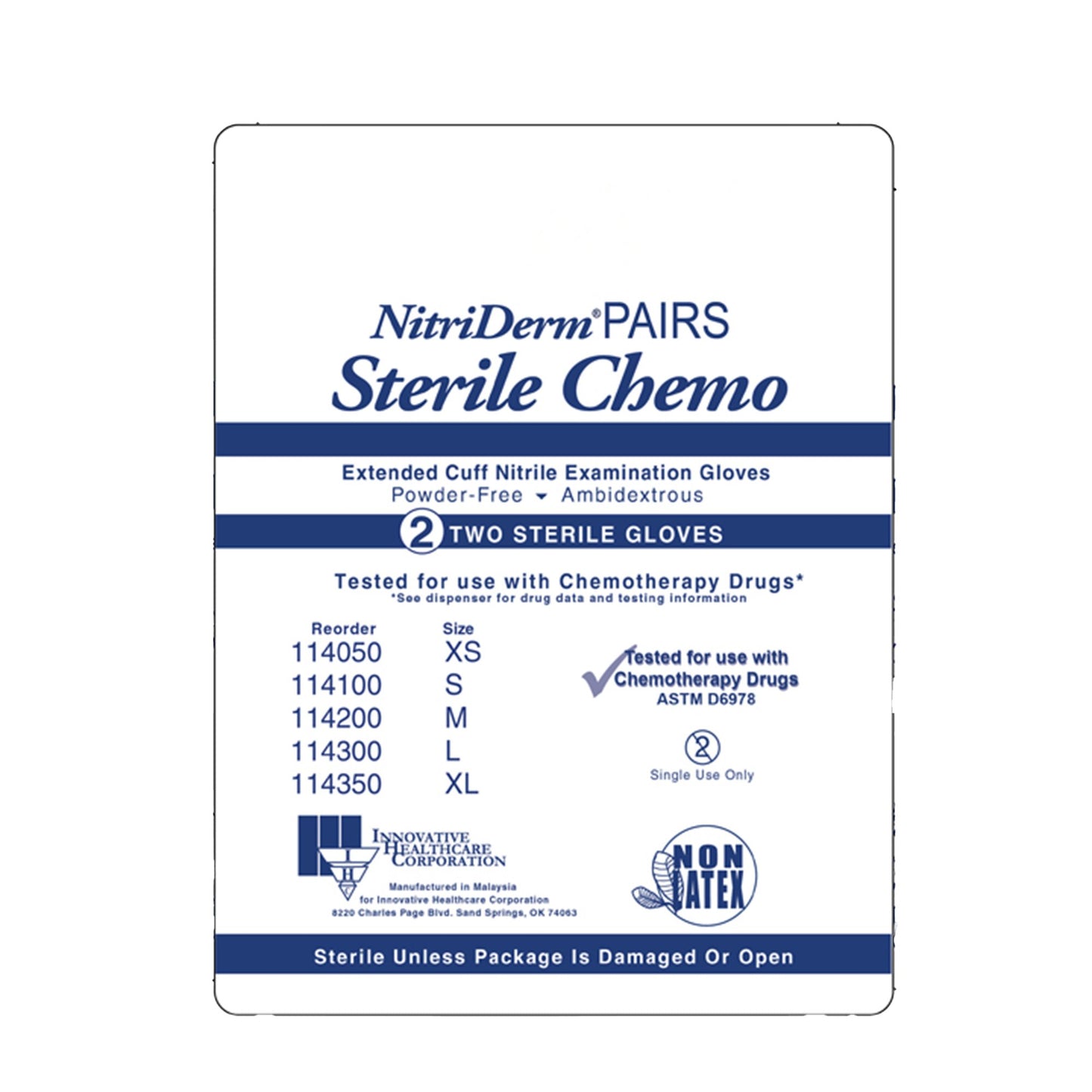 GLOVE, EXAM NTRL LG STR2 EXTCFCHEMO (50PR/BX 4BX/CS)