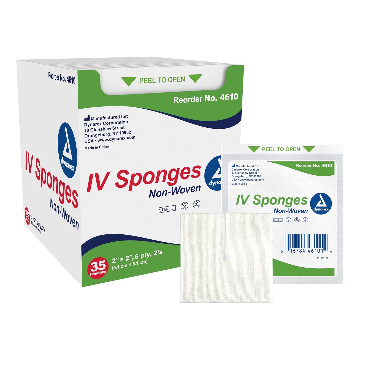 SPONGE, DRN 6PLY STR 2X2 2'S (35/BX 20BX/CS)