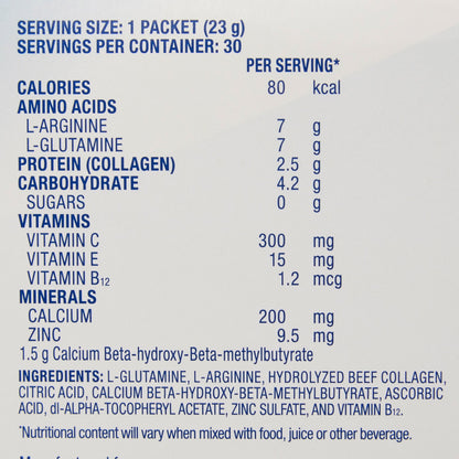 JUVEN, PDR UNFLV 0.82OZ PKT (30PK/BX 6BX/CS)