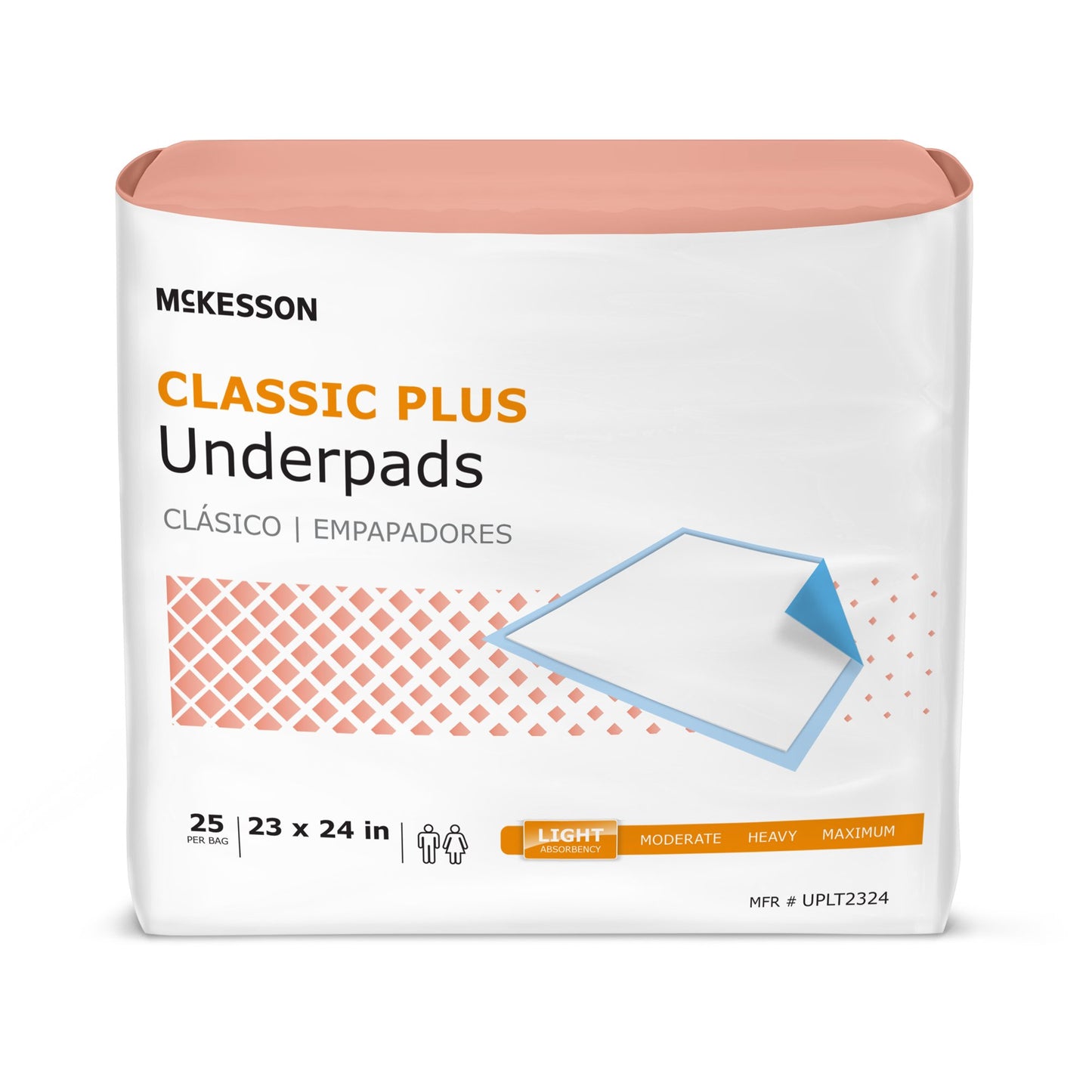 UNDERPAD, LIGHT ABSRB 23X24 (25/BG 8BG/CS)