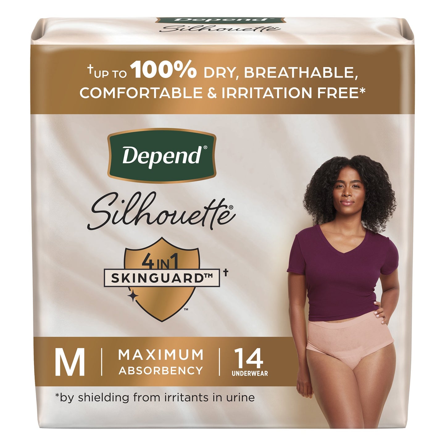 UNDERWEAR, DEPEND SILHOUETTE MAX ABSRB MED (14/PK 2PK/CS)