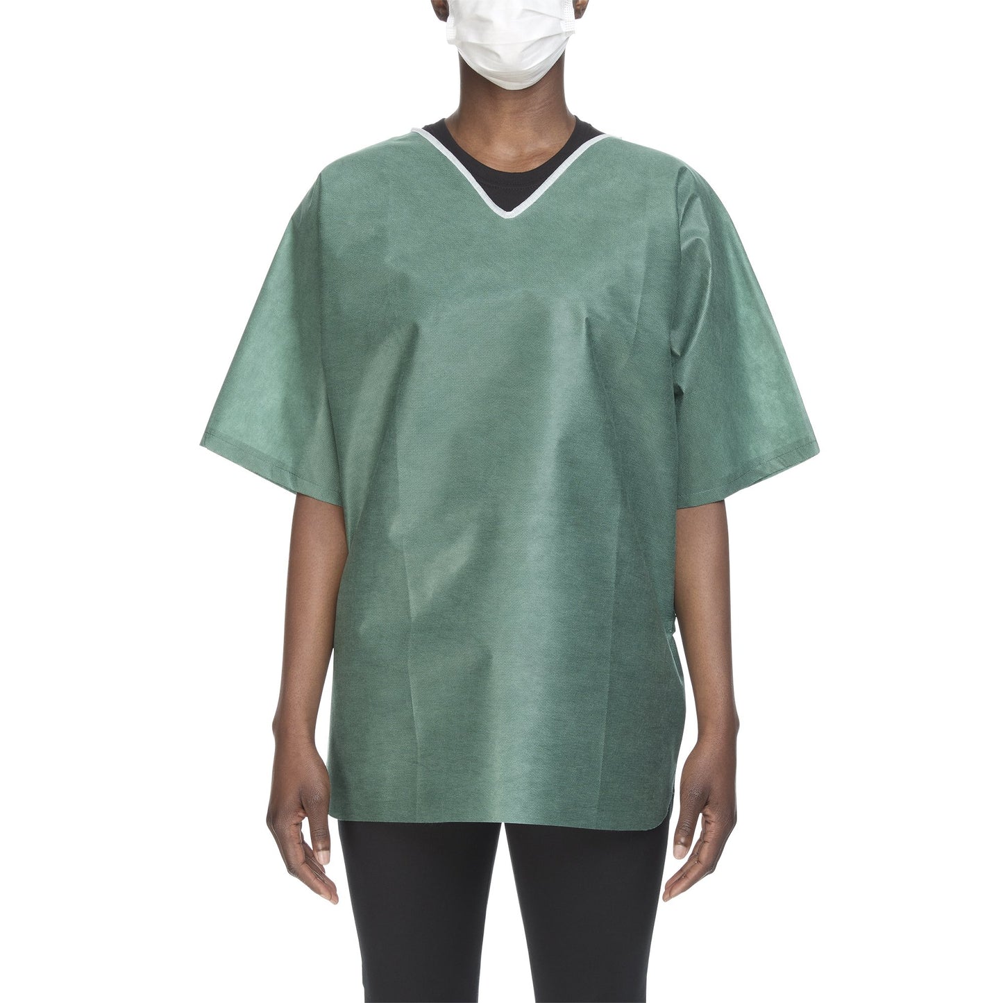 SHIRT SCRUB GRN LG 30/CS NONWOVEN 42-44"