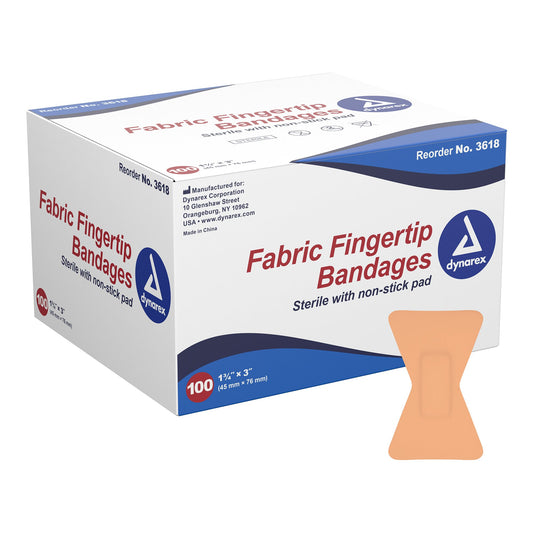 BANDAGE, FINGER TIP 1.75"X 3" STR (100/BX 24BX/CS)