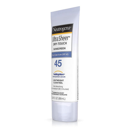 SUNSCREEN, LOT NEUTROGENA ULTRA SHEER SPF45 3OZ