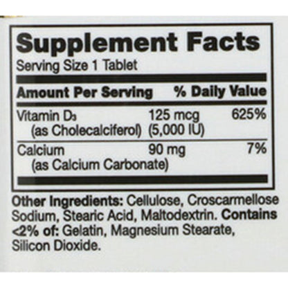 VITAMIN D, TAB 5000IU (110/BT)