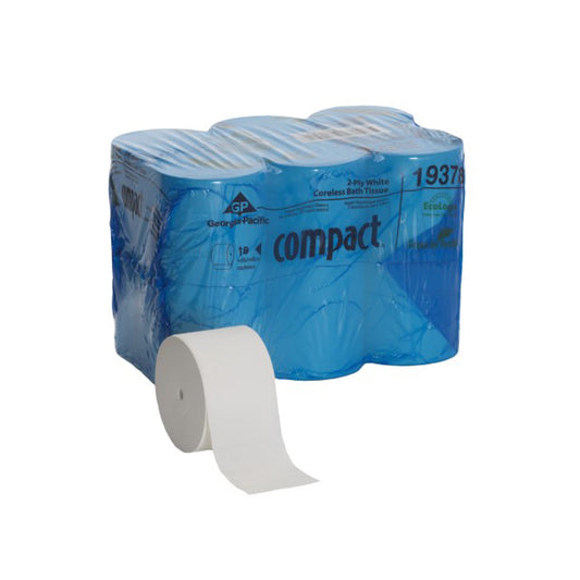 TISSUE, TOILET COMPACT CORELESS (18RL/CS)