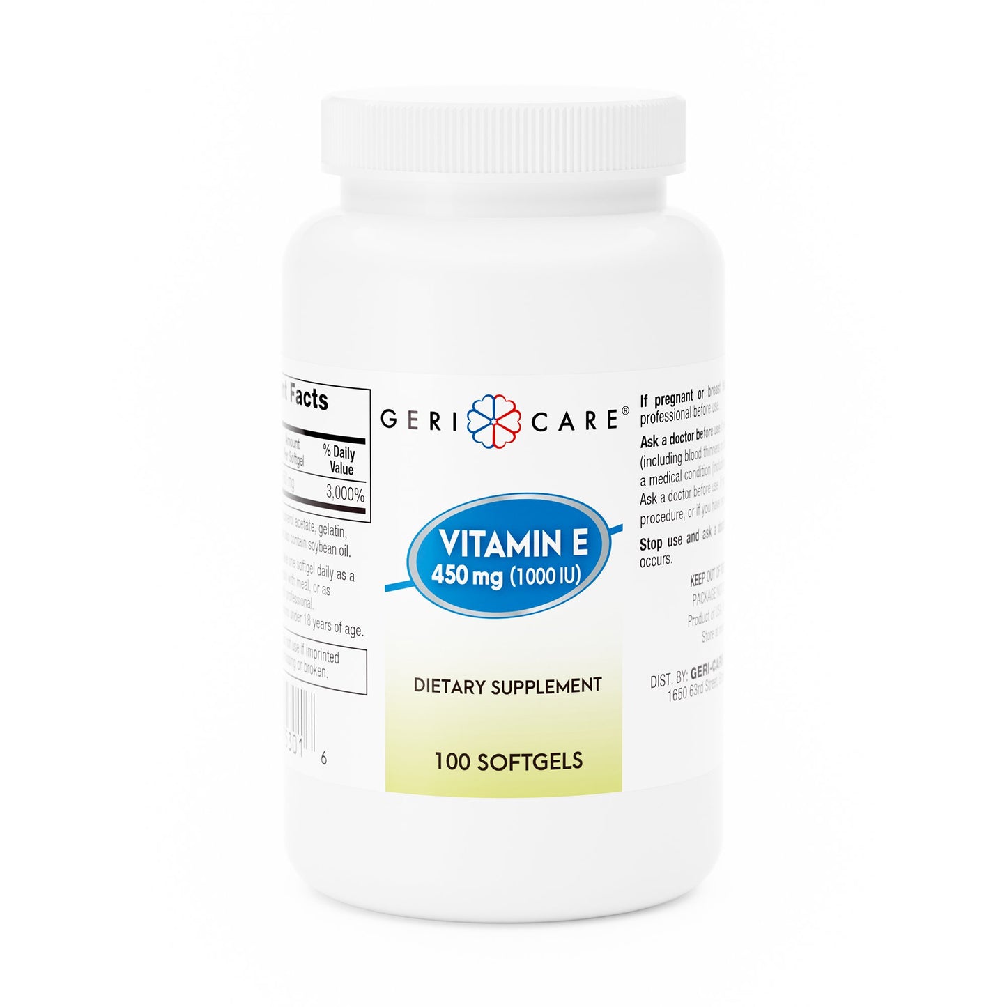 VITAMIN E, 1000IU SFT GEL (100EA/BT 12BT/CS)