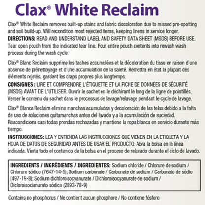 CHLORINE, LAUNDRY CLAX MAGIC WHT RECLAIM 1LB (12/CS)