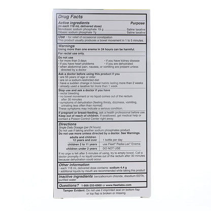 ENEMA, SOL FLEET 19G-7G/118ML 4.5OZ (2/BX)