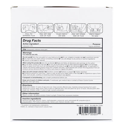 LIDOCAINE PAIN RELIEF, PATCH 4% (30/CT)