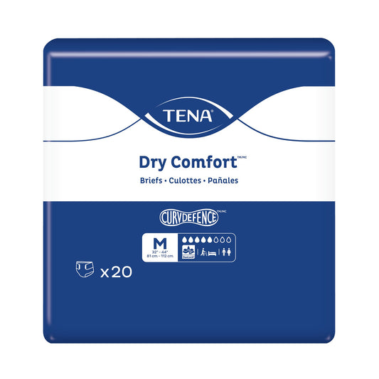 BRIEF, INCONT TENA DRY COMFORTMED (20/PK 4PK/CS)