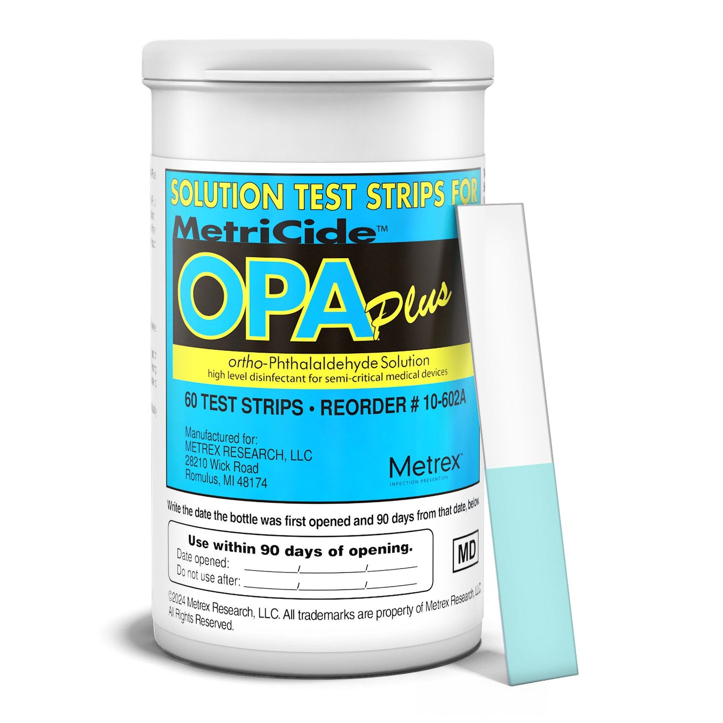 TEST STRIP, OPA PLUS METRICIDE(60/BT 2BT/CS)