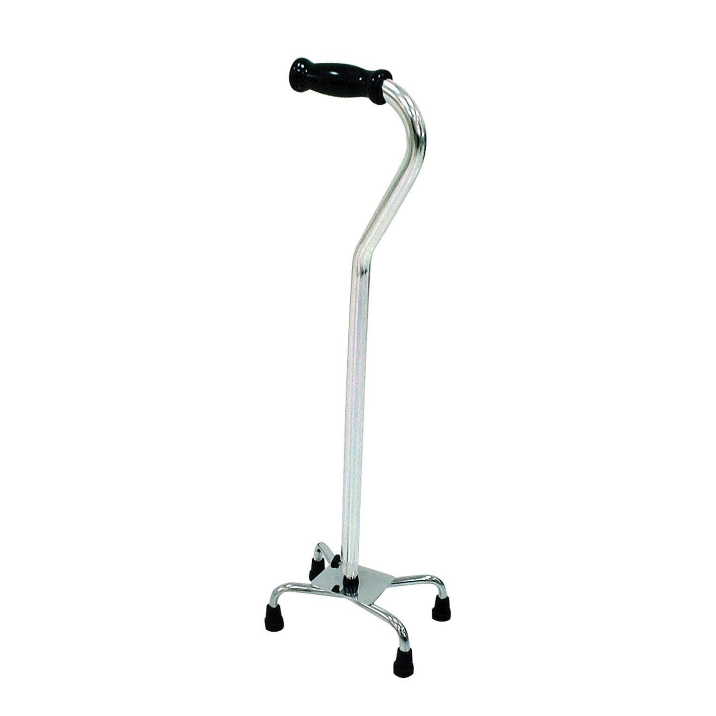 CANE, QUAD SM BASE SLVR (4/CS)