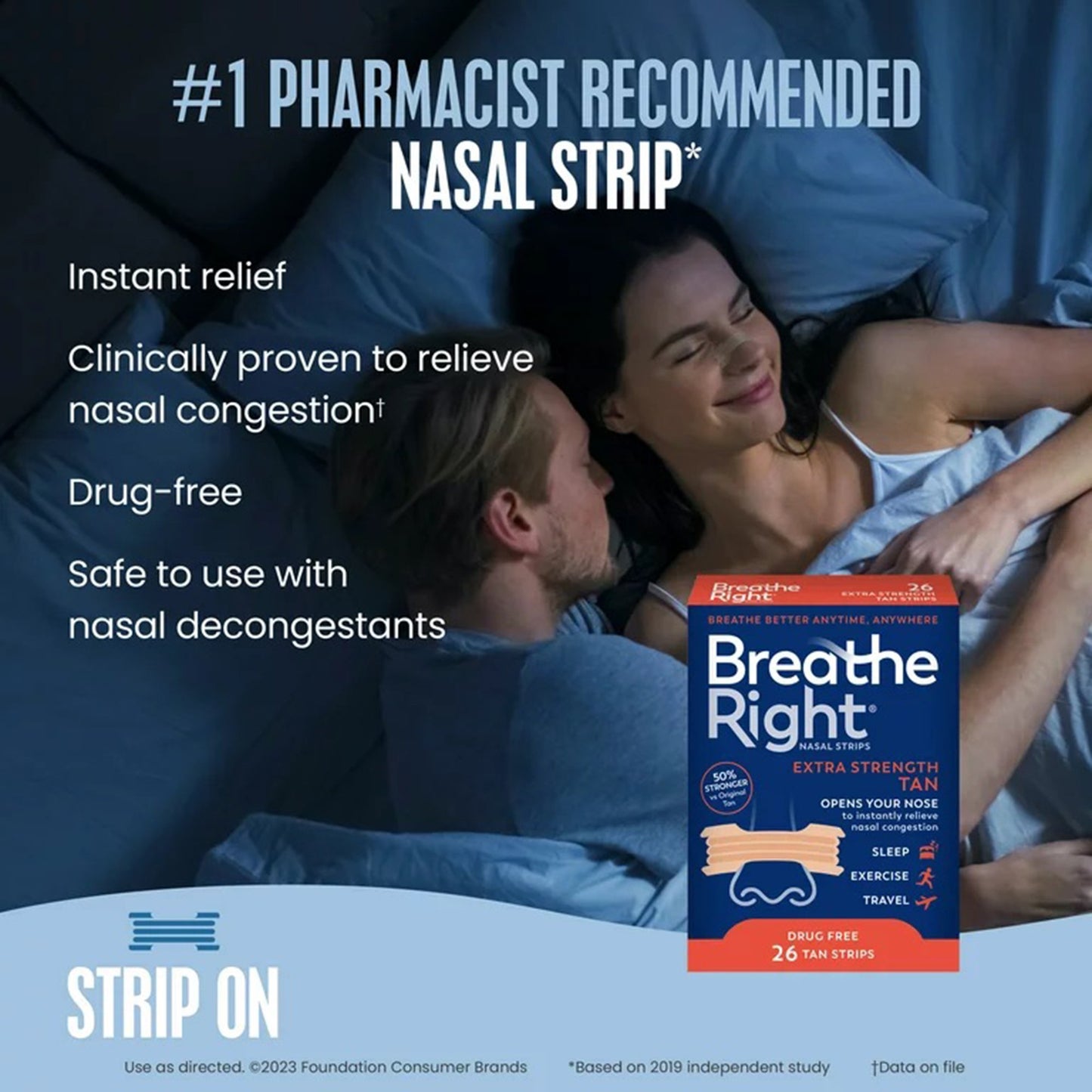 BREATHE RIGHT, NASAL STRIP XS TAN (26/BX)
