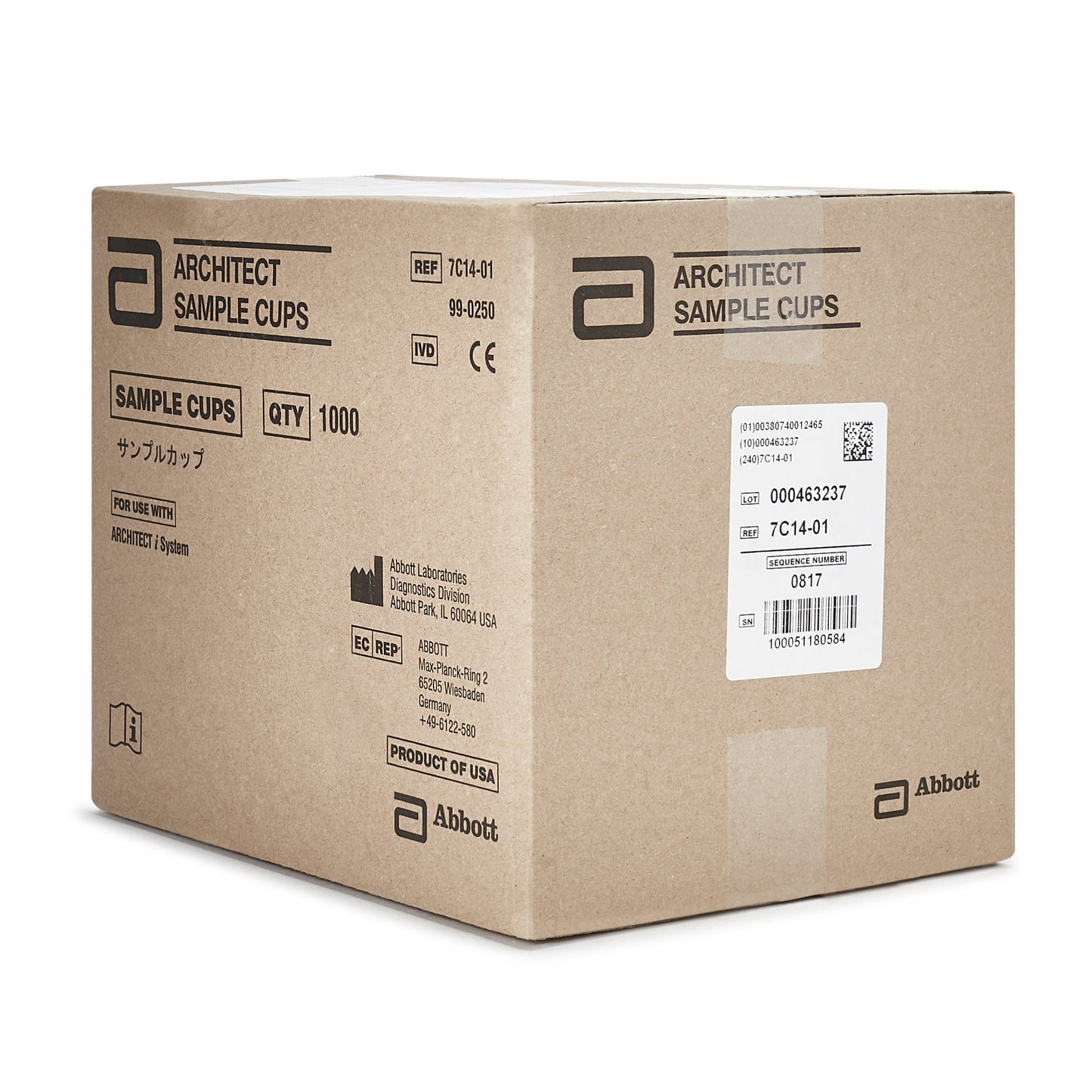 CUP, SAMPLE F/ARCHITECT ANALYZER (1000EA/BX) BDS