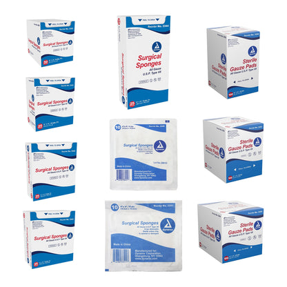 GAUZE 2X2 8PLY STR (2/PK 50PK/BX 30BX/CS)