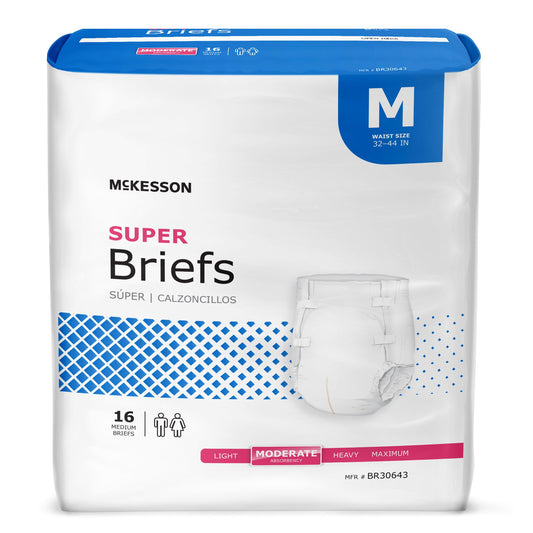 BRIEF, TAB CLSR SUPER MED 32-44 (16EA/BG 6BG/CS)