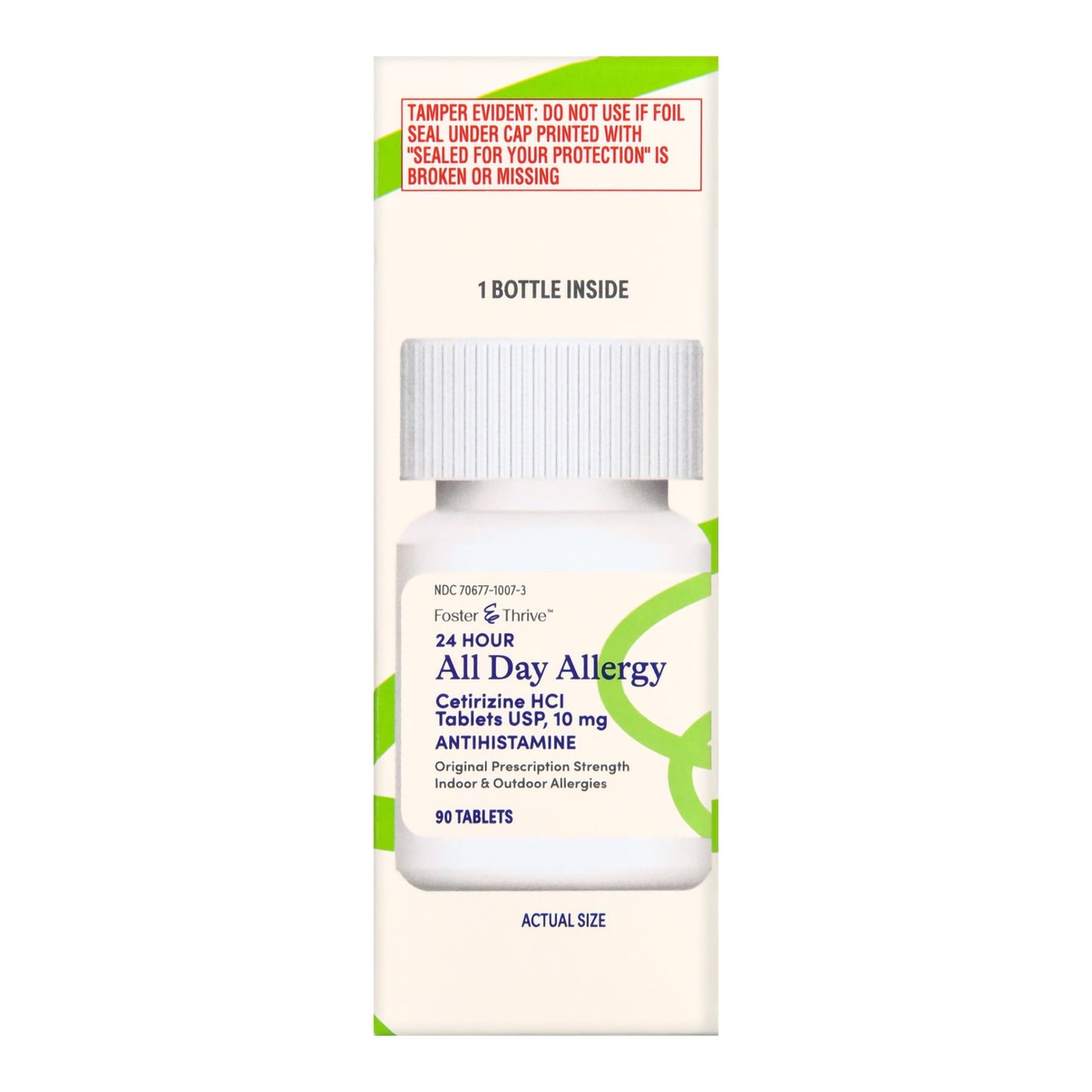 ALL DAY ALLERGY, TAB FT CETIRIZINE SM 10MG (90/BX)