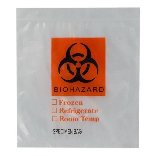 BAG, ZIP-LOCK BIO HAZ TRNSPRT 12X15 (100/PK) RDPLAS
