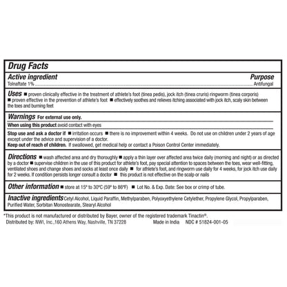 CREAM, ANTIFUNGAL .5OZ TUBE (24/BX 3BX/CS)