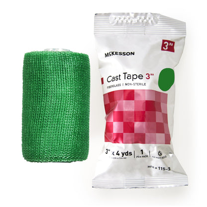 TAPE, CAST GRN LF 3"X4YDS (10RL/BX)