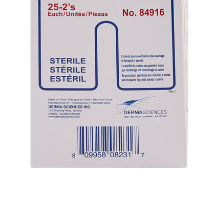 SPONGE, SPLIT HI-ABSRB 4"X4" 6PLY STR (25PK/BX 12BX/CS)