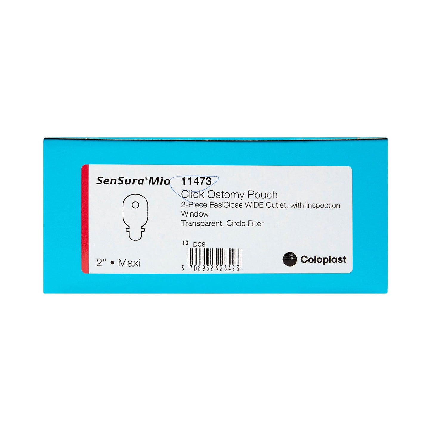 POUCH, OST DRN MIO 2PC CLICK WD OUTLT MAX TRANS 50MM (10/BX)