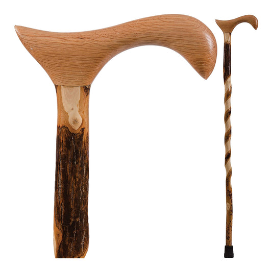 CANE, WOOD BRAZOS 37 DERBY HANDLE TWISTED 37"