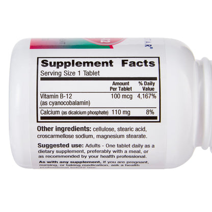 VITAMIN B-12, TAB 100MCG (100/BT 12BT/CS)