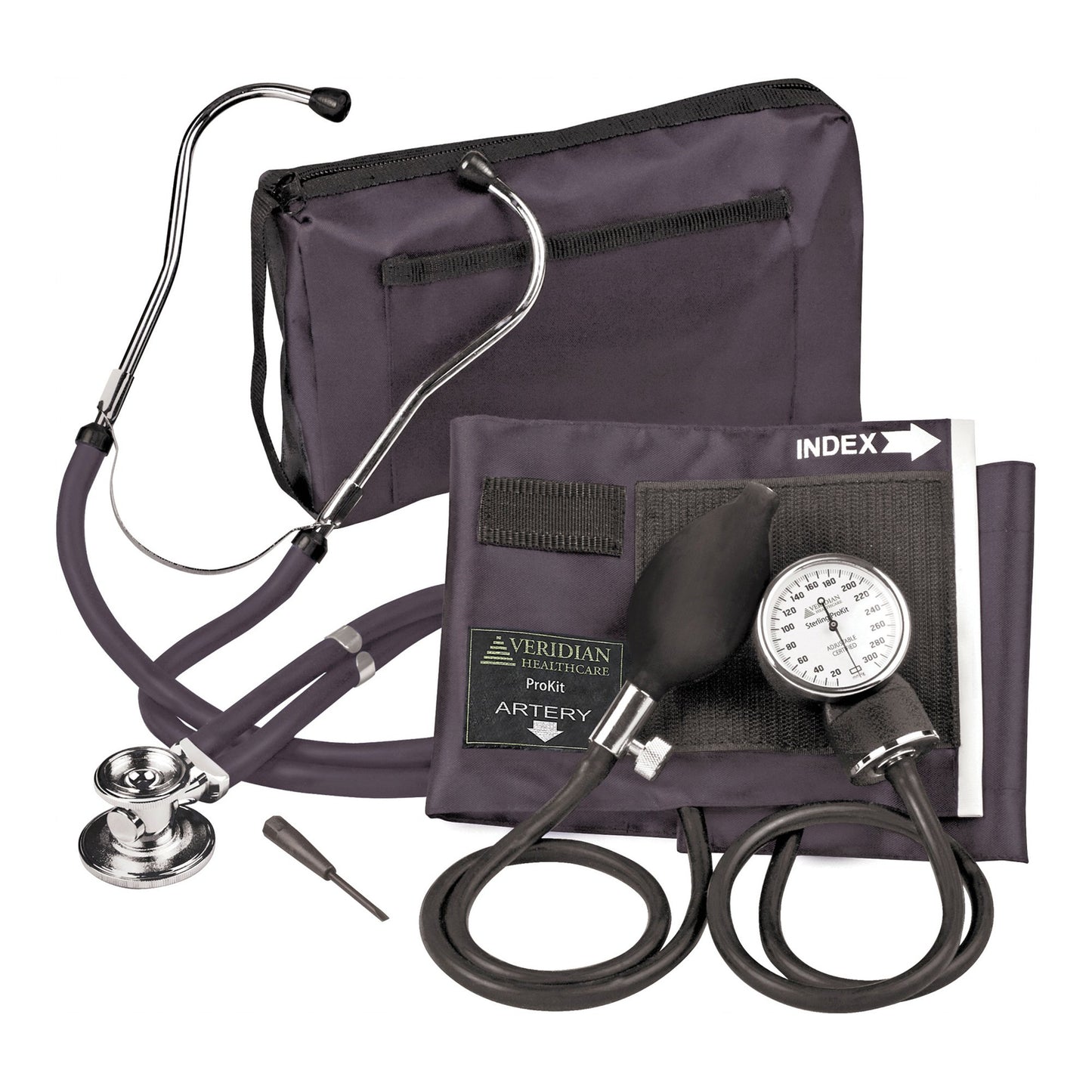 PRO KIT, SPHYGMOMANOMETER STERLING W/CASE BLK (20/CS)